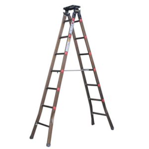 Thang nhôm chữ A phổ thông 2.5m Boodoor N25 (Xi nâu)