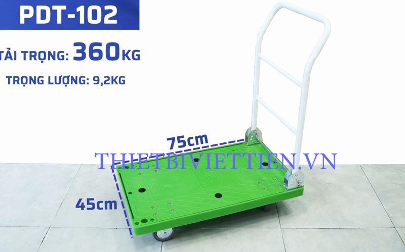 Xe đẩy hàng 4 bánh Hàn Quốc JoongWon PDT-102 (360Kg)