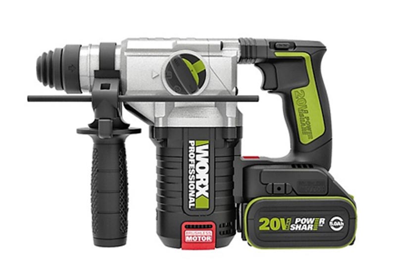 Máy khoan búa dùng pin Li-ion 20V 24mm WU388 - Worx Green