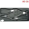 Bộ kìm mở phe 4 món MS-26 Elora Germany, cán trần.