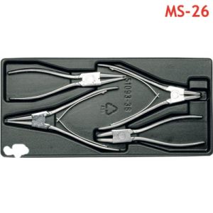 Bộ kìm mở phe 4 món MS-26 Elora Germany, cán trần.