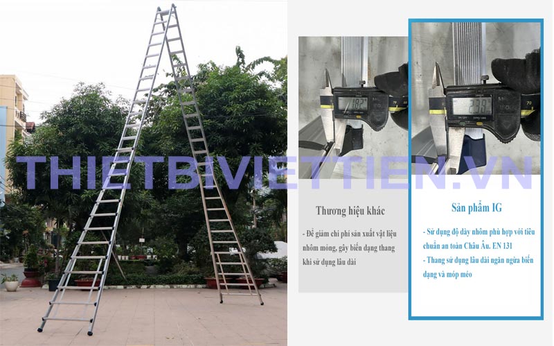 Thang Nhôm Gấp Chữ A Hàn Quốc IG LS53