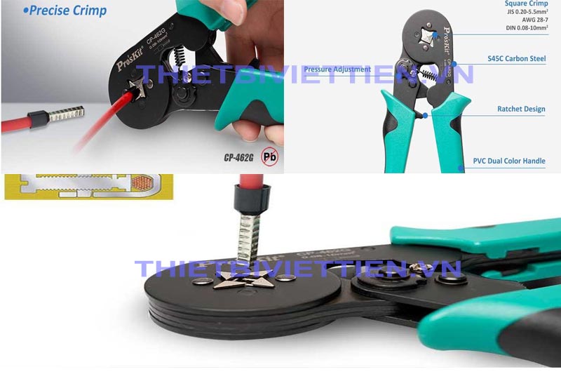 Kìm bấm cos Proskit CP-462G (175mm)
