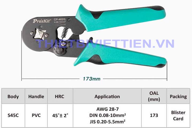 Kìm bấm cos Proskit CP-462G (175mm)